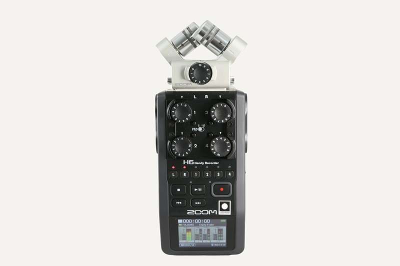 Zoom H6 Black Handy Portable Field Recorder w/ 4 Mic Cables